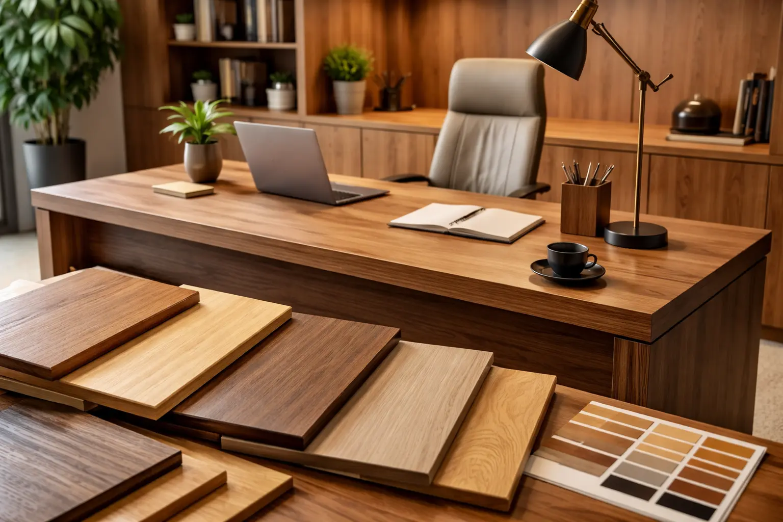 Bureau en Bois : Guide des Essences et Finitions pour Espace Professionnel